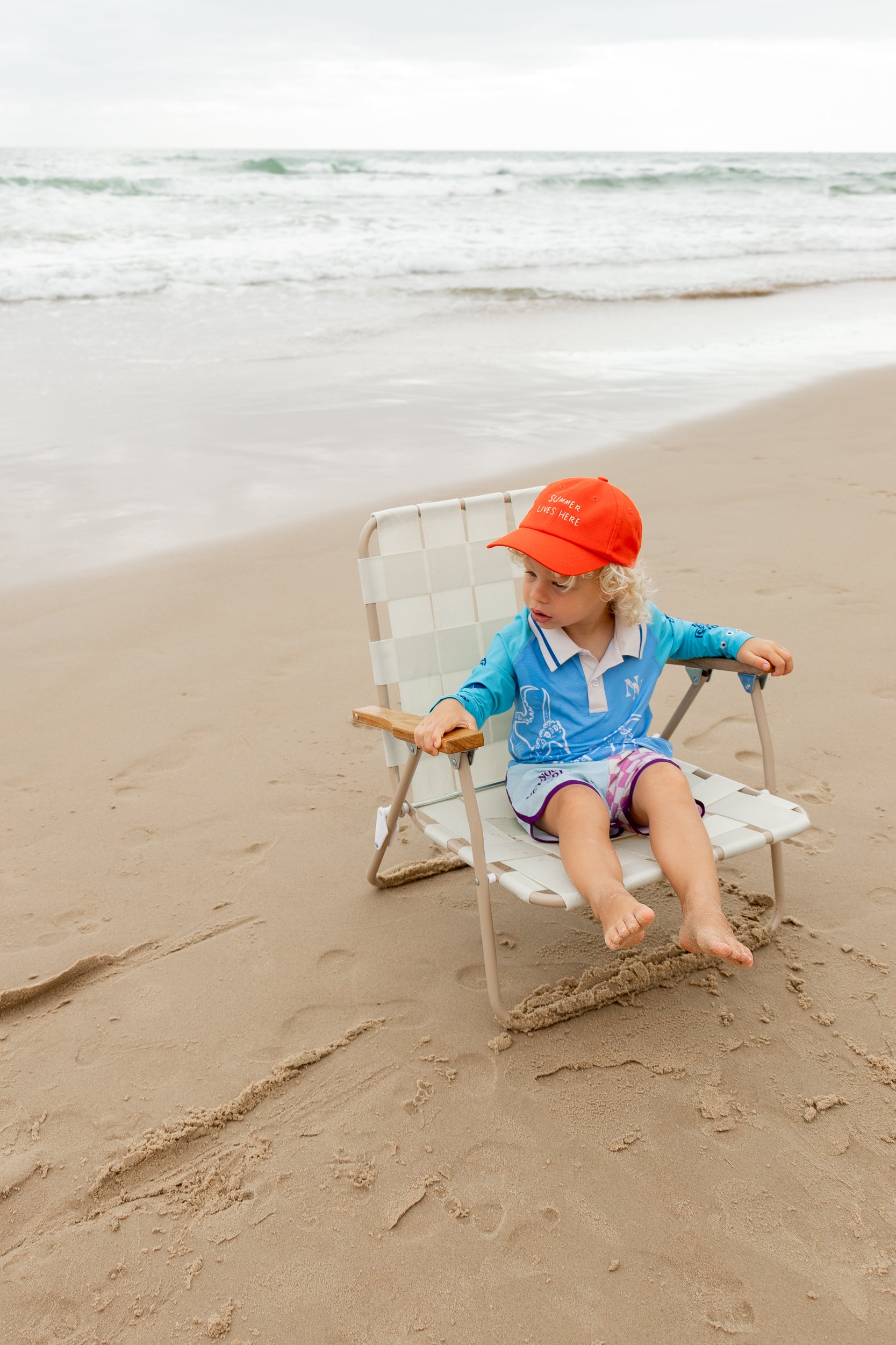 Summer Lives Here Grom Cap - Red