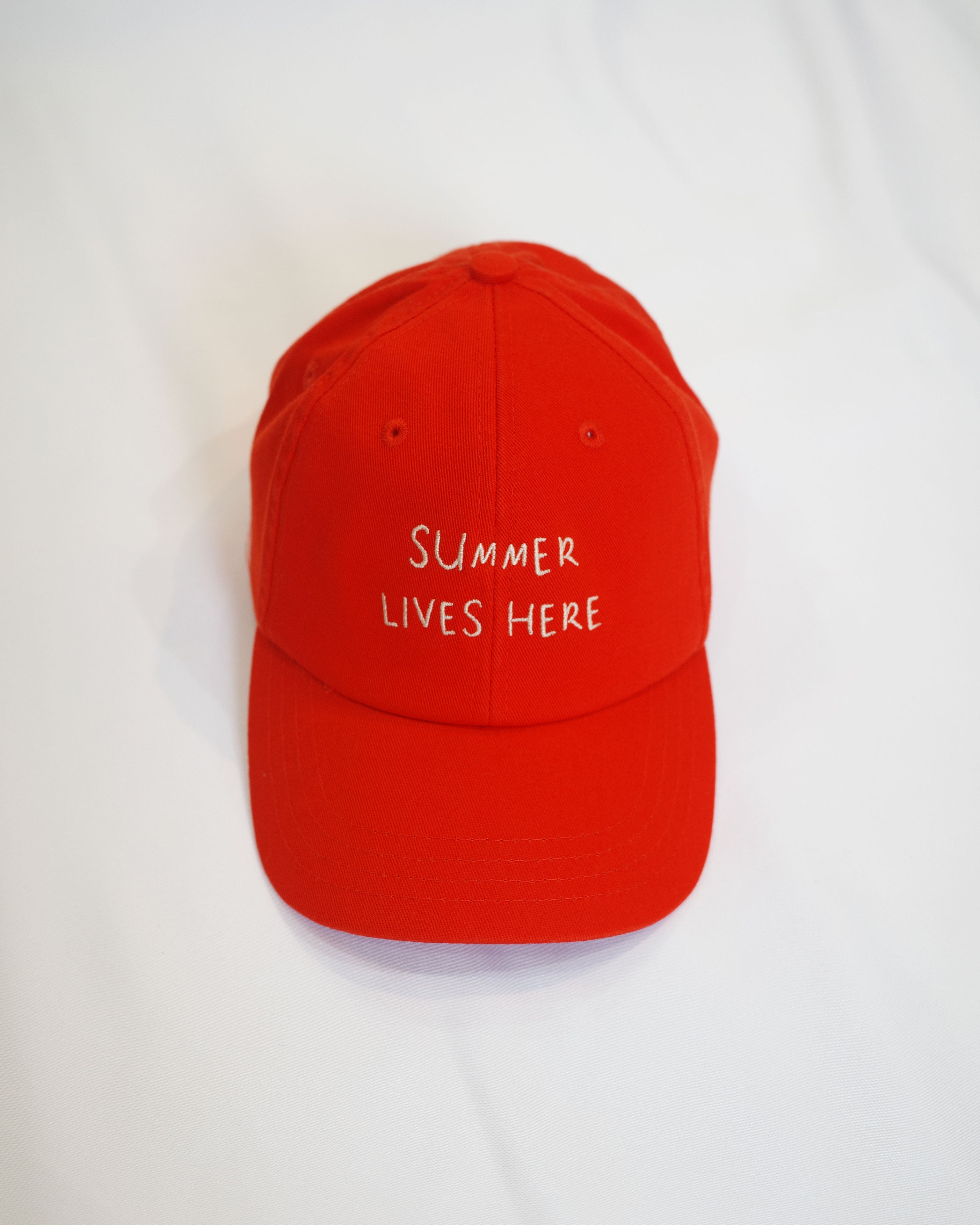 Summer Lives Here Grom Cap - Red