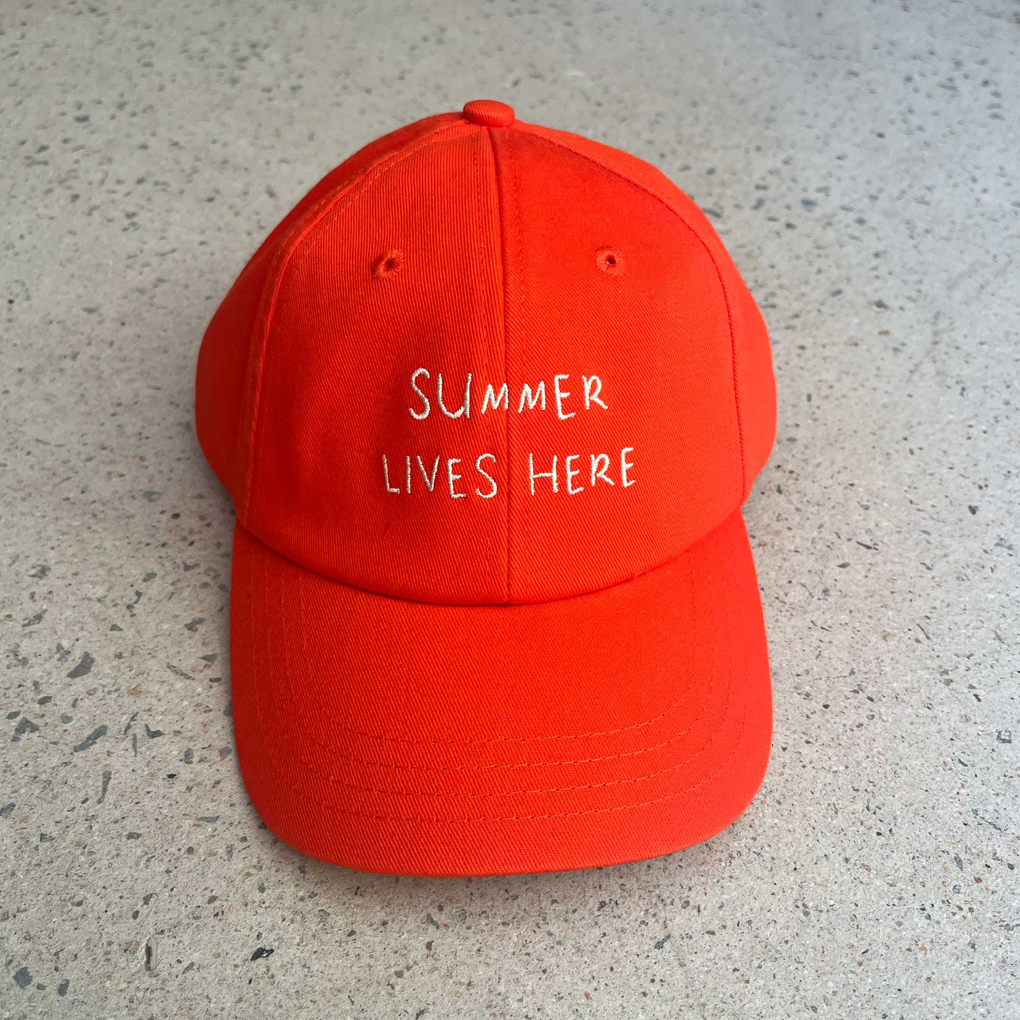 Summer Lives Here Grom Cap - Red